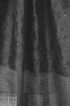 Italian black paisley/crinkle sheer border design  1 panel