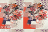 Italian floral motif double panel viscose/spandex knit