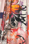 Italian floral motif double panel viscose/spandex knit