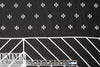 NY designer black/white graphic panel silk jacquard