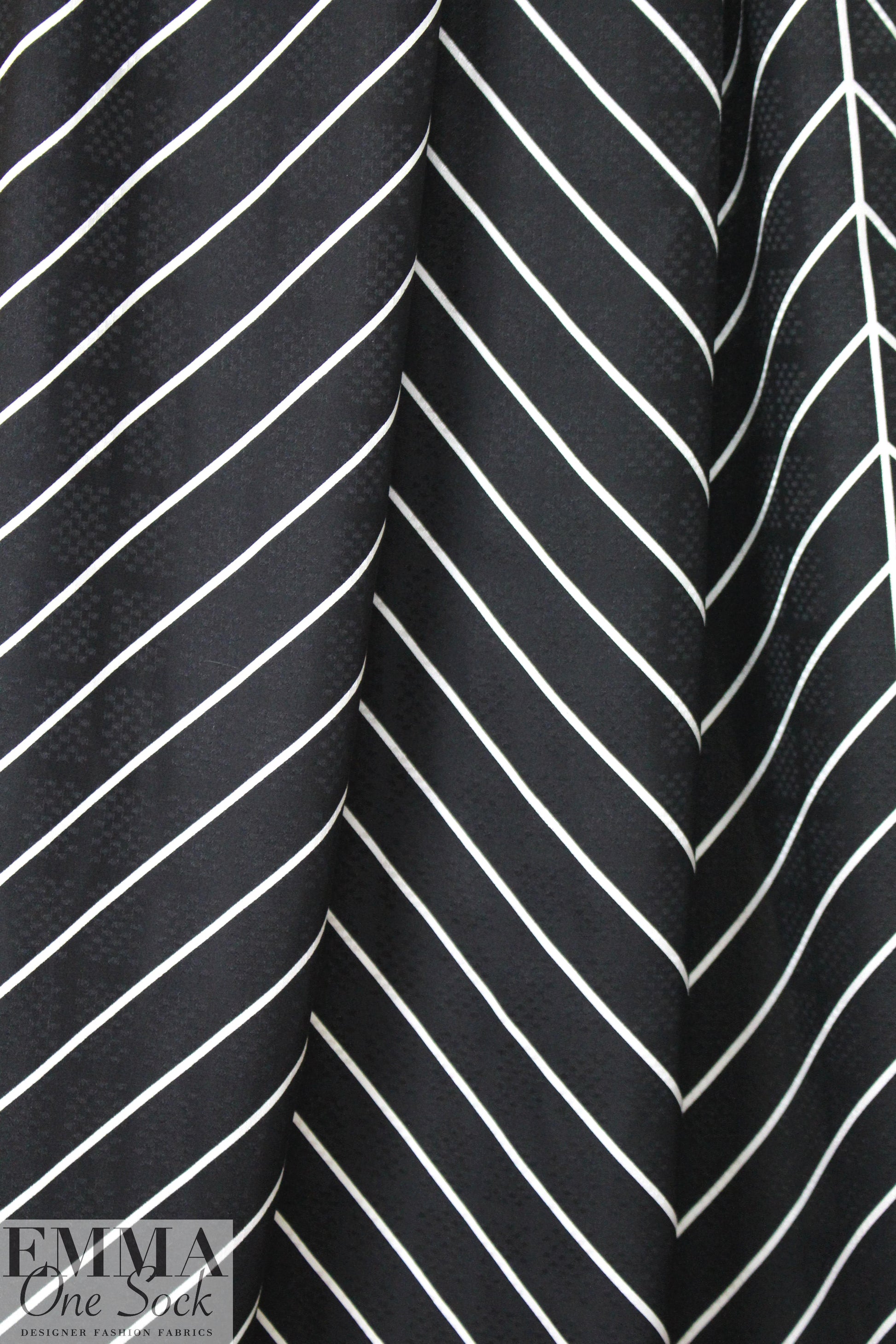 NY designer black/white graphic panel silk jacquard 1.25 yds, One panel and a partial