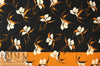 Italian viscose woven panel - orange spice floral