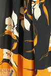 Italian viscose woven panel - orange spice floral