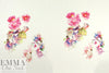 Chane1 painterly floral double motif cotton panel 2 yds