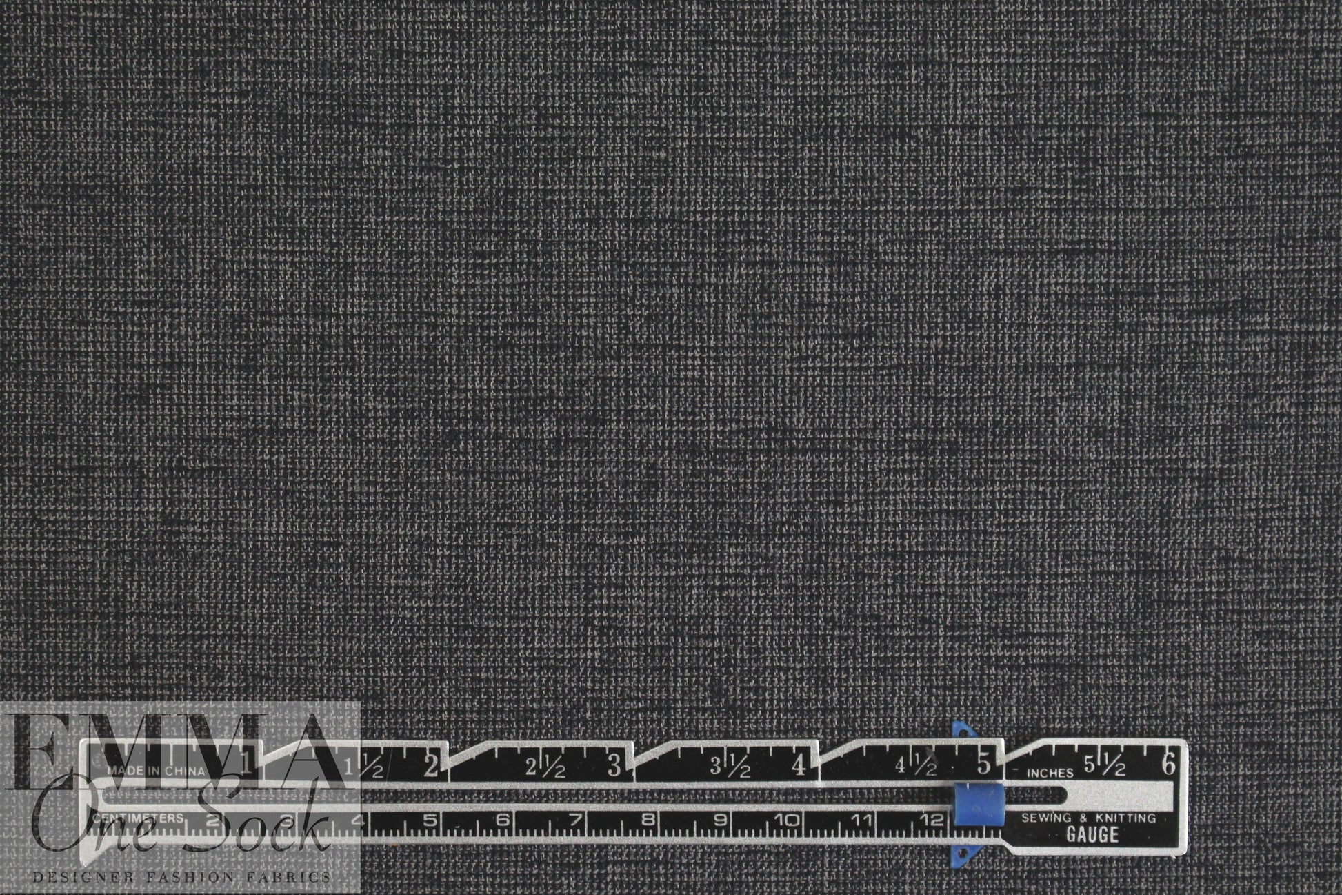 Italian poly/spandex black/gray tweedy stretch woven 1.25 yds