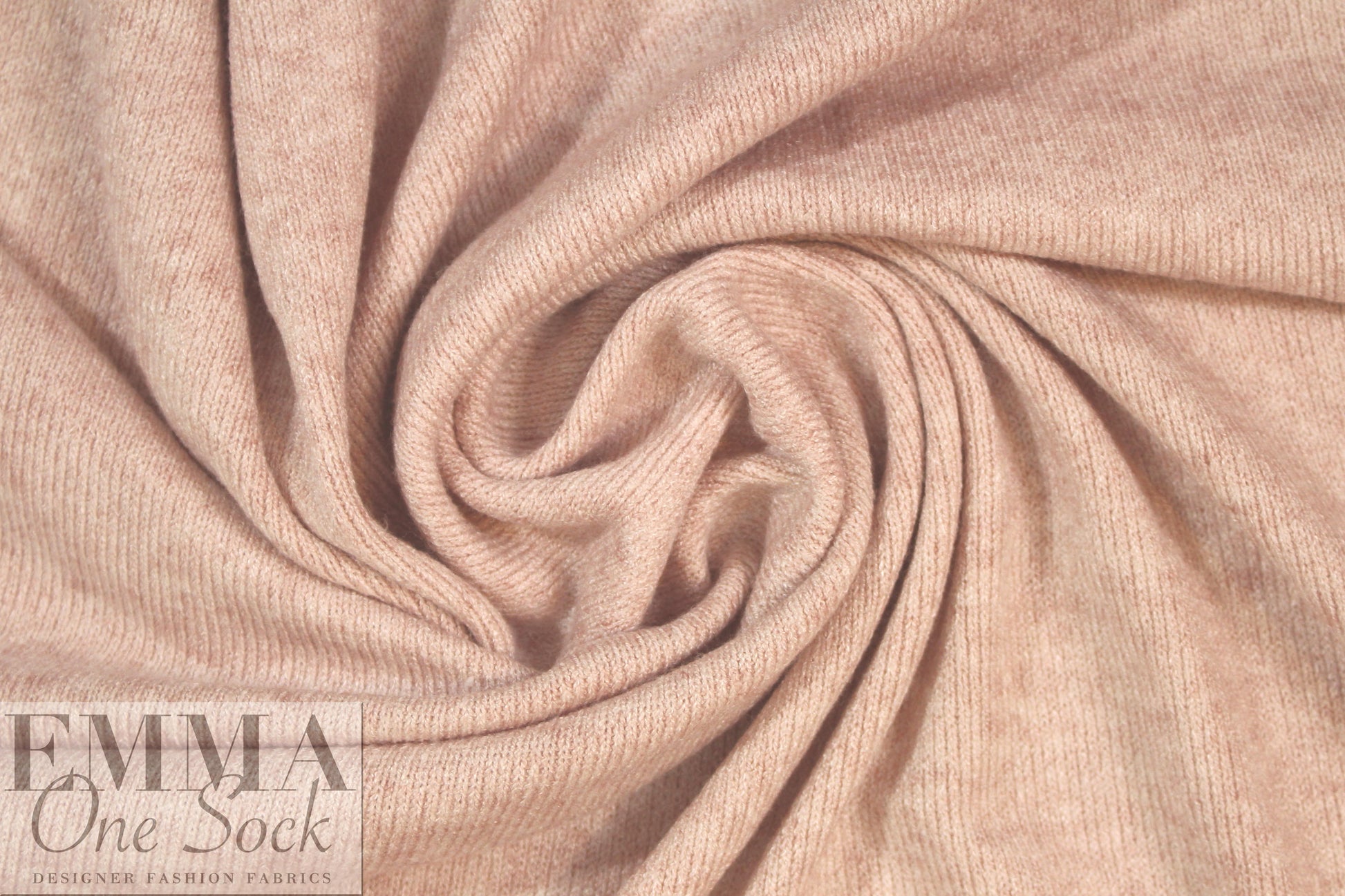 pashmina rib super soft sweater knit - pink blush heather 1.875 yds