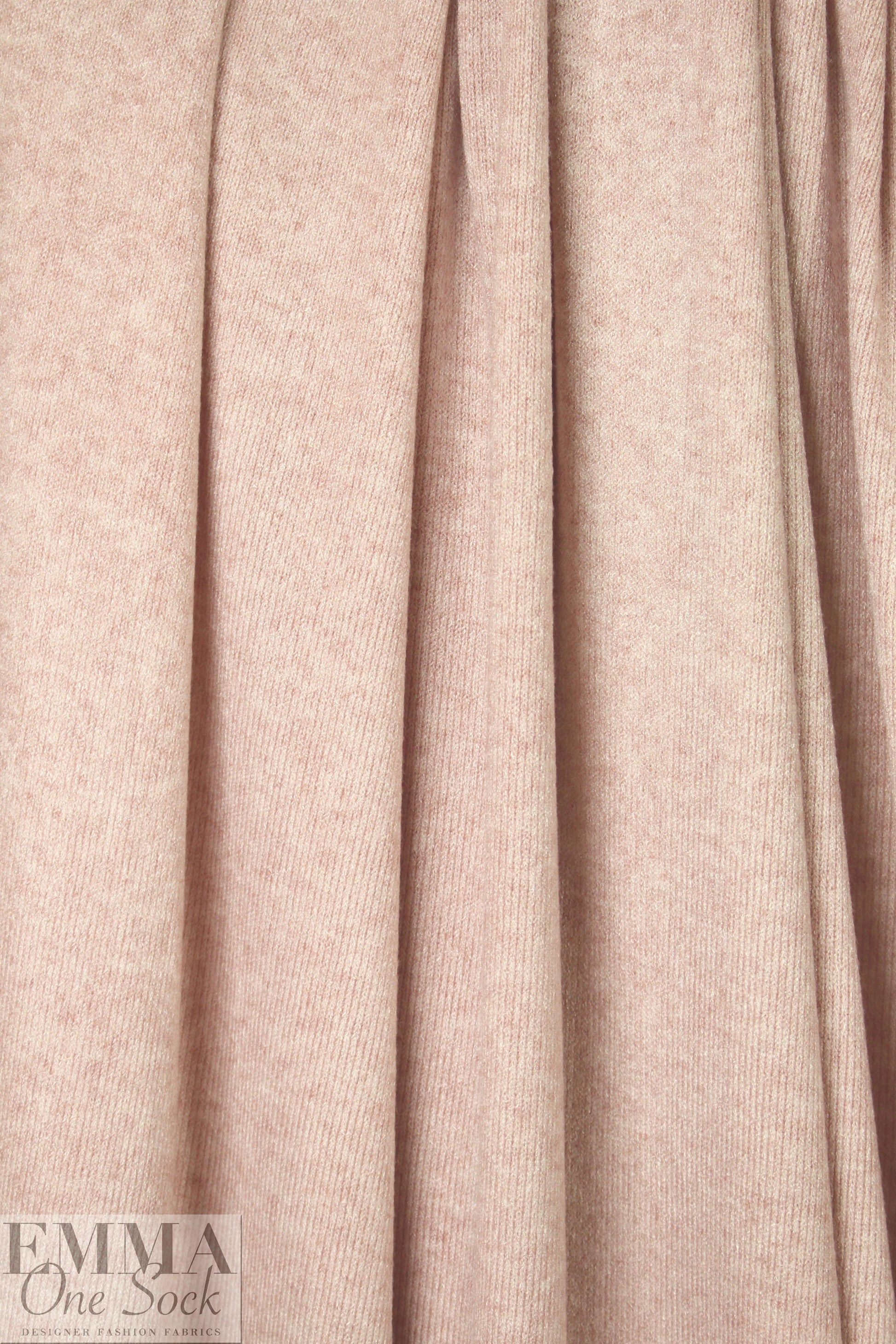 pashmina rib super soft sweater knit - pink blush heather 2.25 yds