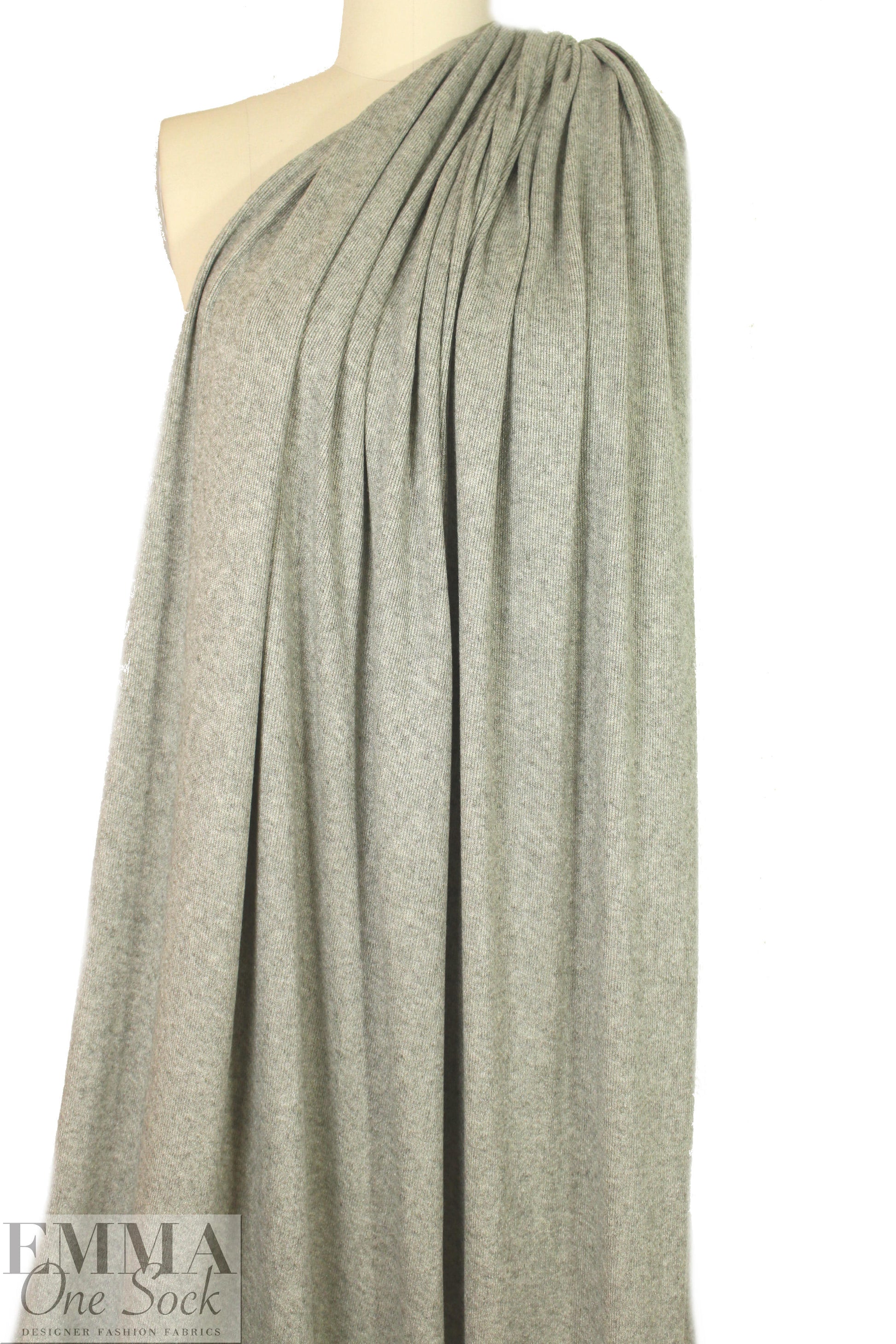 pashmina rib super soft sweater knit - slate gray heather 2.125 yd