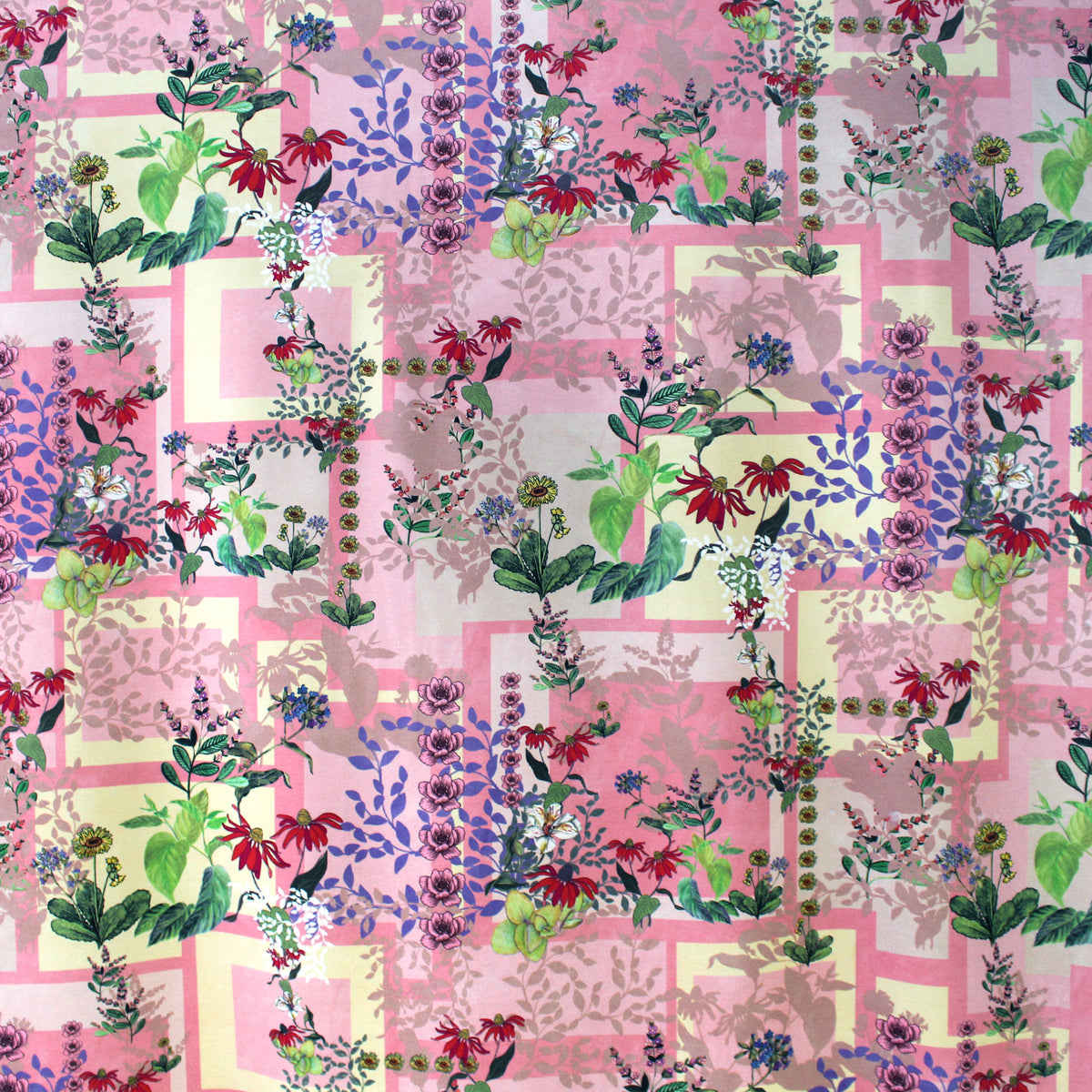 ponte, drapey viscose doubleknit 'garden patch'