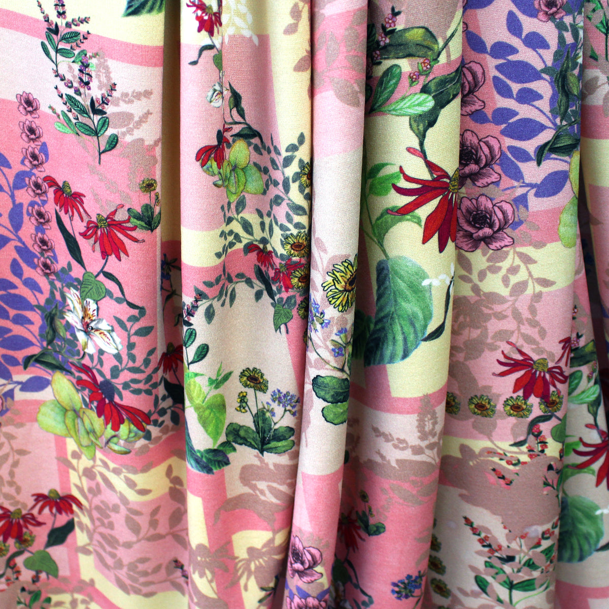 ponte, drapey viscose doubleknit 'garden patch'