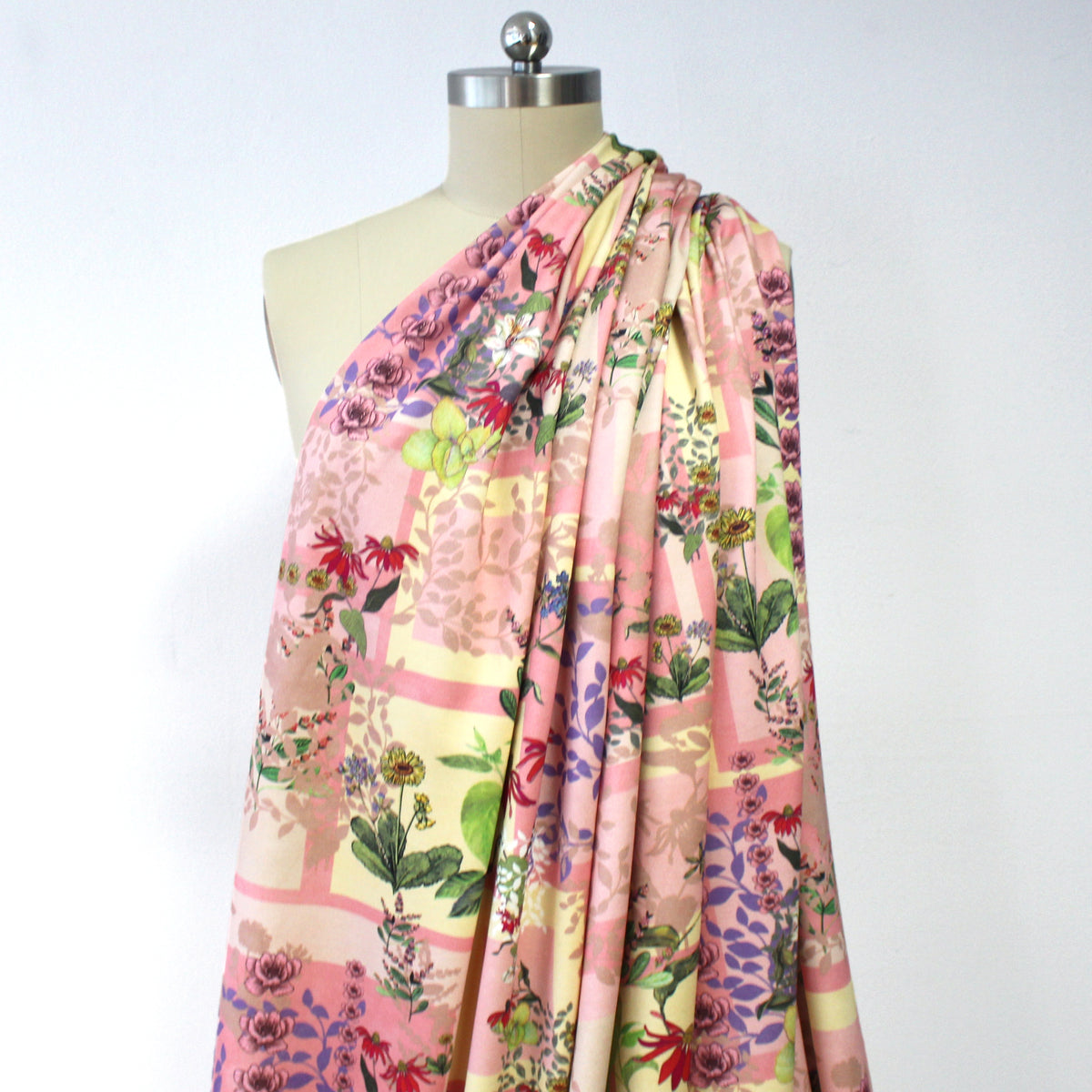 ponte, drapey viscose doubleknit 'garden patch'