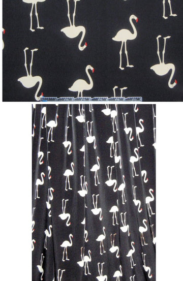 flamingo poly crepe de chine - black/almond