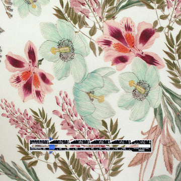 Italian 'graceful garden' viscose pebble crepe woven 1.75 yds