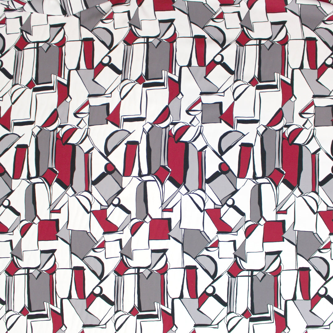 Italian 'balancing act' viscose pebble crepe woven 1.375 yd