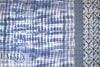 'batiky border' drapey pebble crepe woven - denimy blue