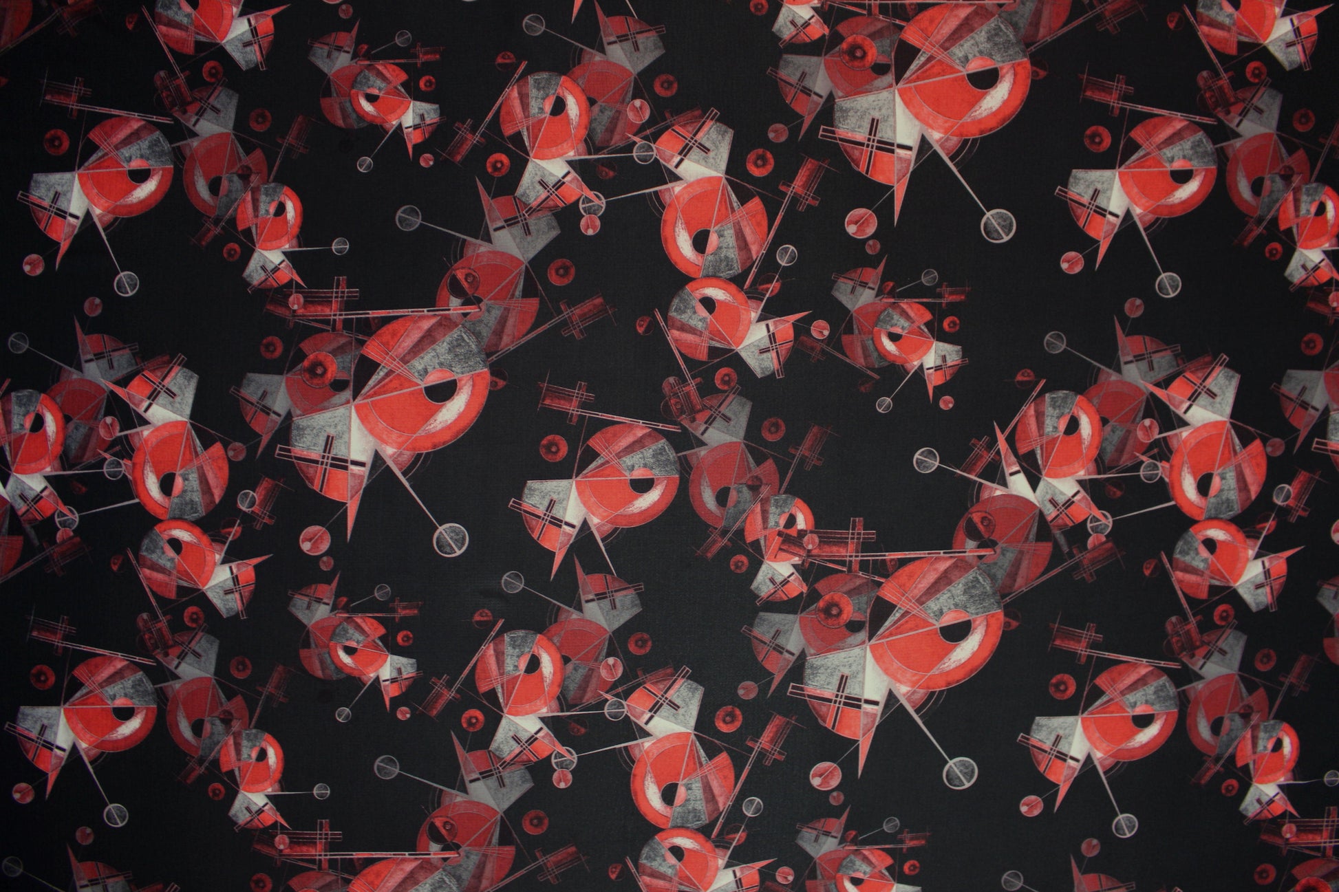 'Kandinsky revisited' drapey pebble crepe woven - red 1 yard