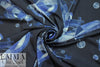 'Kandinsky revisited' drapey pebble crepe woven - denim .75 yds