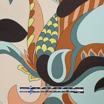 French 'Pucc!-esque landscape' pebble crepe woven 1.25 yds