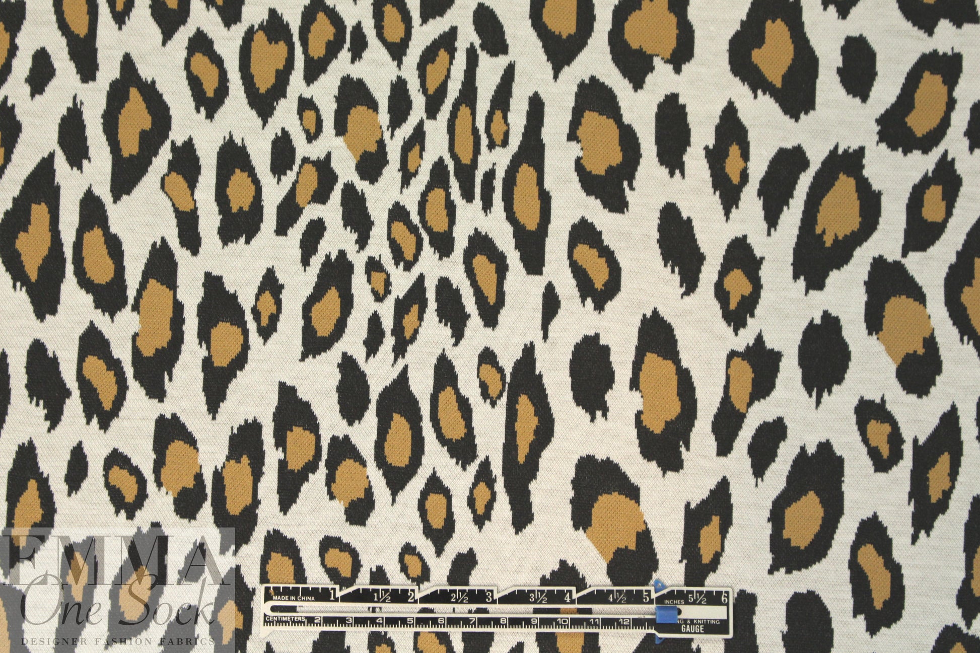 jacquard doubleknit - stylized jungle dot 1.375 yd