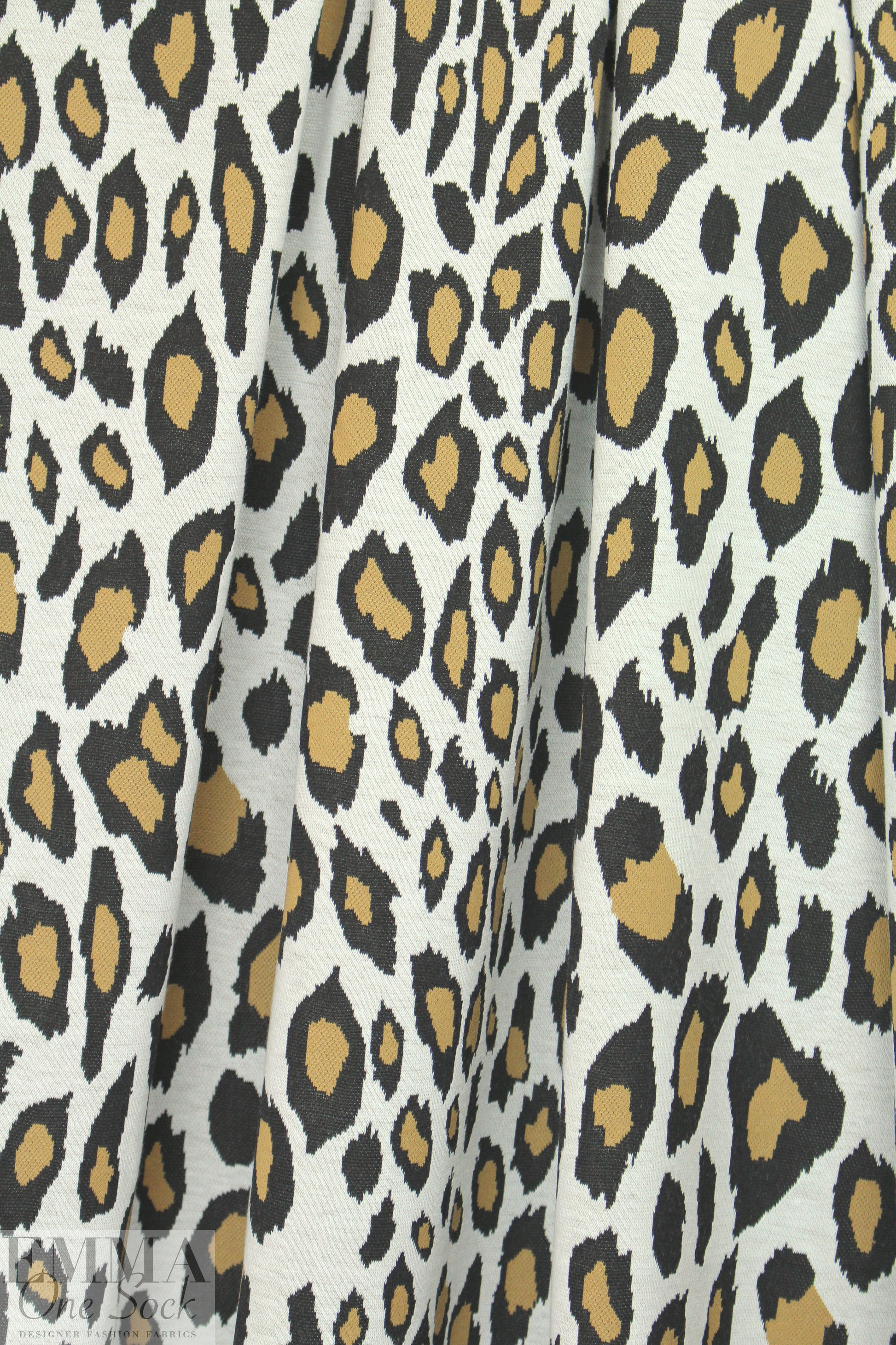 jacquard doubleknit - stylized jungle dot 2 yds