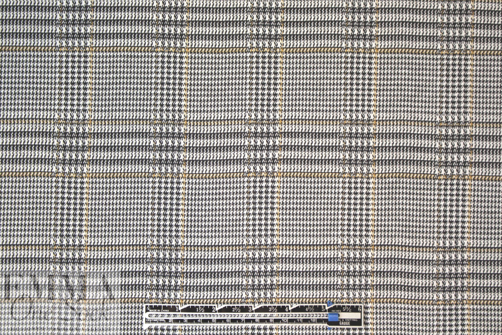 jacquard doubleknit - glen plaid 1.5 yd