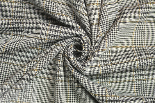 jacquard doubleknit - glen plaid 1.5 yd