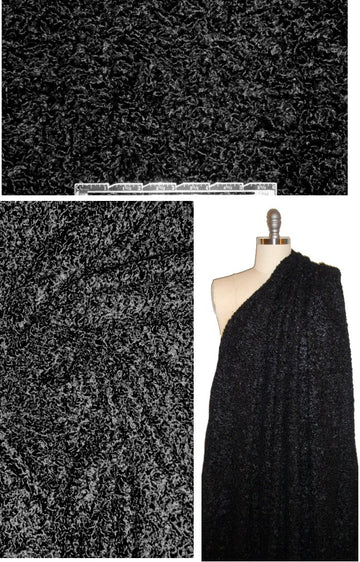 NY designer faux Persian lamb - jet black
