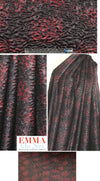 Tah@ri printed faux Persian lamb - burgundy animal 1.5 yds
