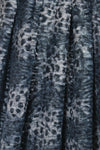 Tah@ri printed faux Persian lamb - navy animal 1.375 yd