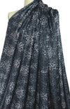 Tah@ri printed faux Persian lamb - navy animal 1.66 yd
