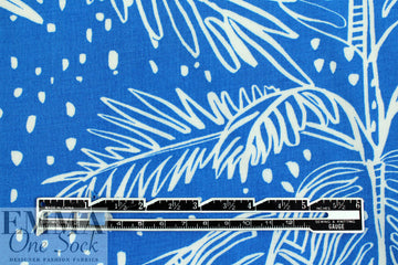 'island fantasy' viscose woven - brilliant blue 1.625 yd