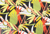 'paper jungle' viscose woven - paprika/gold/celadon 1.625 yd