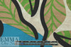 'deco-leaf drama' viscose woven - turquoise/lime 2 yd
