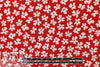 red/white mini floral viscose woven 1.5 yds