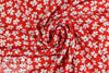 red/white mini floral viscose woven 1.5 yds