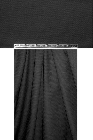 Italian stretch cotton pique - black 1.33 yds