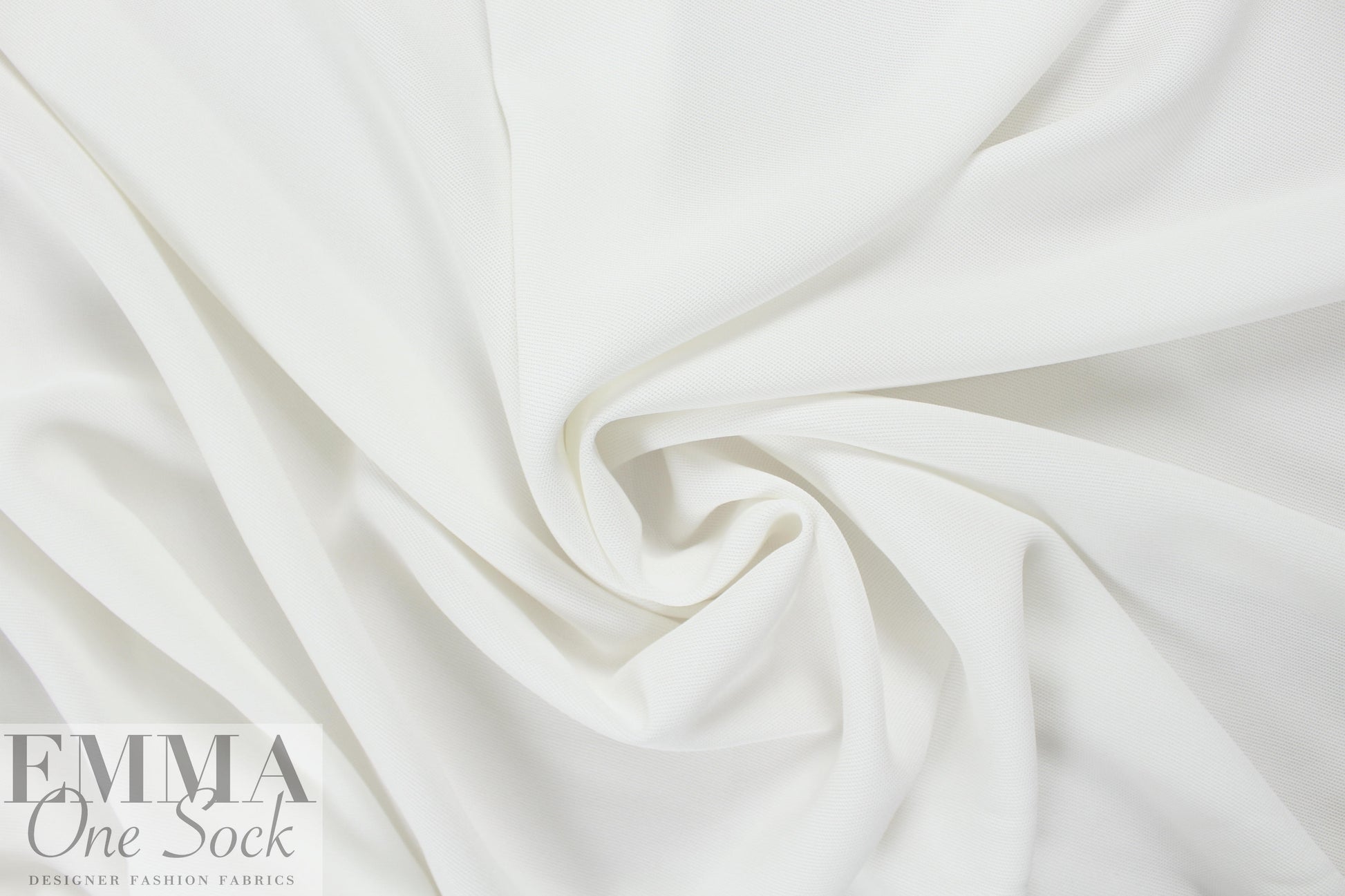 Italian micro-pique' textured viscose woven - white