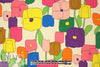 Mi11y stylized tulips stretch cotton pique'