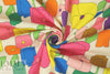 Mi11y stylized tulips stretch cotton pique'