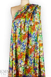prism abstraction textured pique' knit - lime/cobalt/orange .625 yds