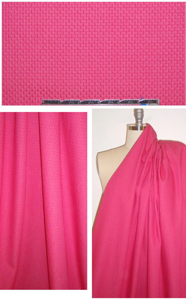 Italian baskeweave novelty stretch woven - pink