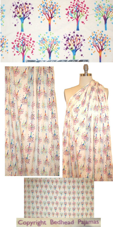Bedhe@d magical trees COTTON/lycra knit 1.375 yd