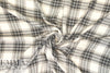 featherweight yarn-dyed plaid woven - black/khaki 1.75 yd