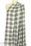 featherweight yarn-dyed plaid woven - black/khaki 2 yd