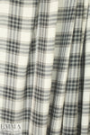 featherweight yarn-dyed plaid woven - black/khaki 2 yd