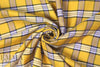 Italian yarn-dyed plaid wool shirting - gold/lavender 1.875 yd