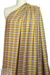 Italian yarn-dyed plaid wool shirting - gold/lavender 1.875 yd