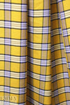 Italian yarn-dyed plaid wool shirting - gold/lavender 1 yard