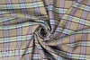 Italian yarn-dyed plaid wool shirting - taupe/lavender 1.75 yd