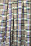 Italian yarn-dyed plaid wool shirting - taupe/lavender 1.75 yd